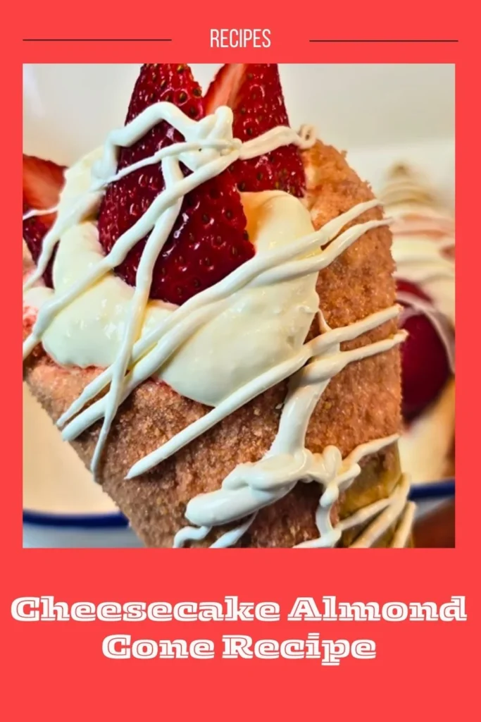 enjoy this Cheesecake Almond Cone