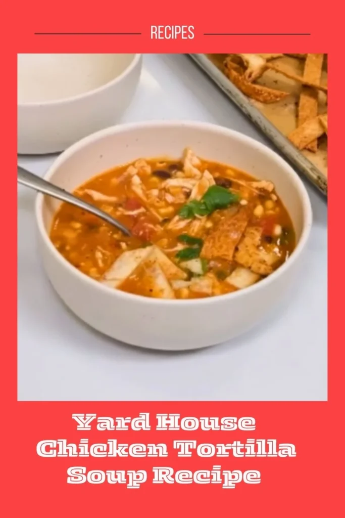 Delicious Yard House Chicken Tortilla Soup
