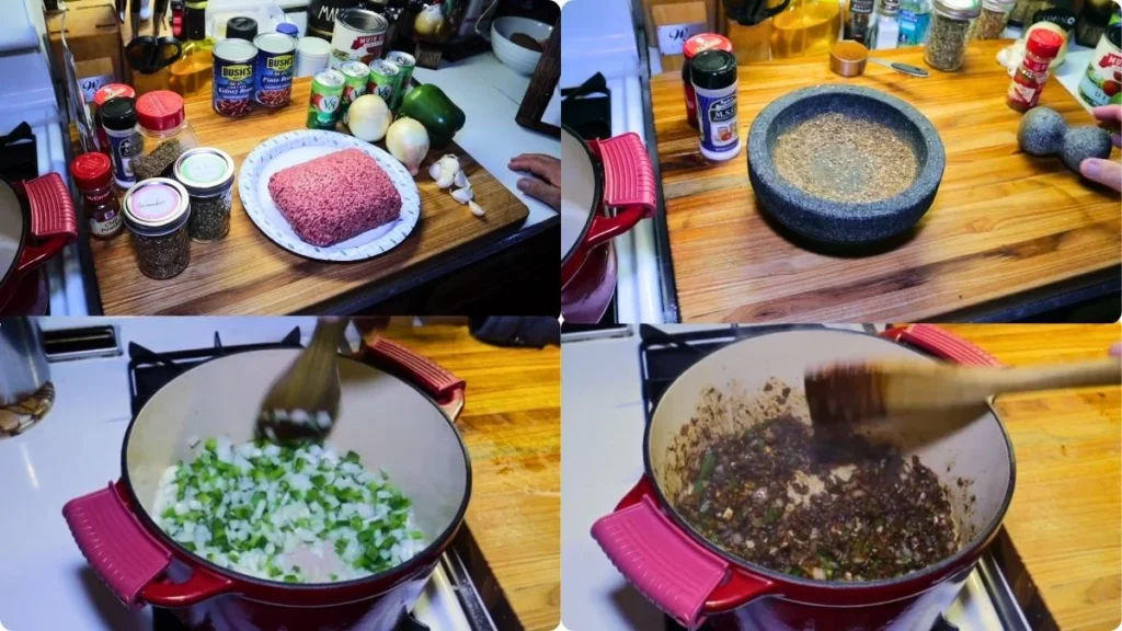 Step by step Brenda Gantt Chili Recipe