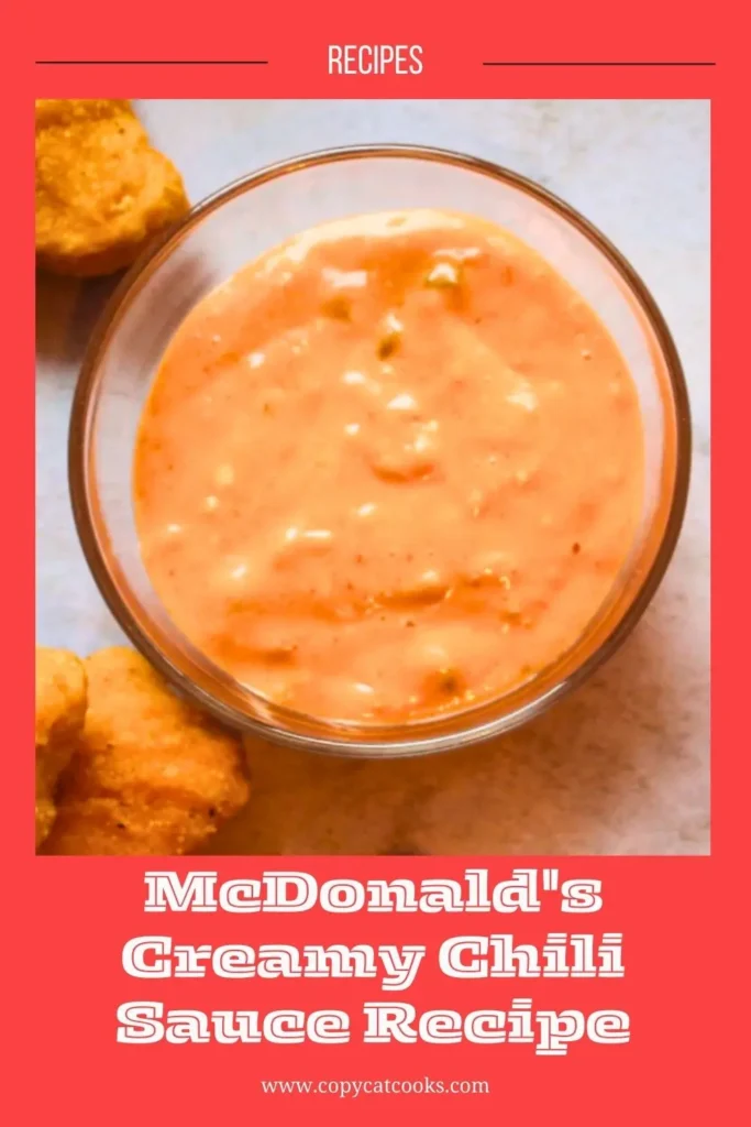 Enjoy McDonald's Creamy Chili Sauce