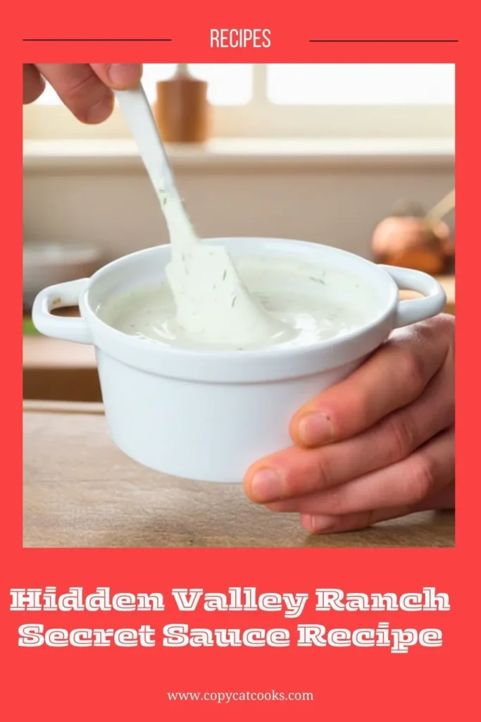 Enjoy this Hidden Valley Ranch Secret Sauce