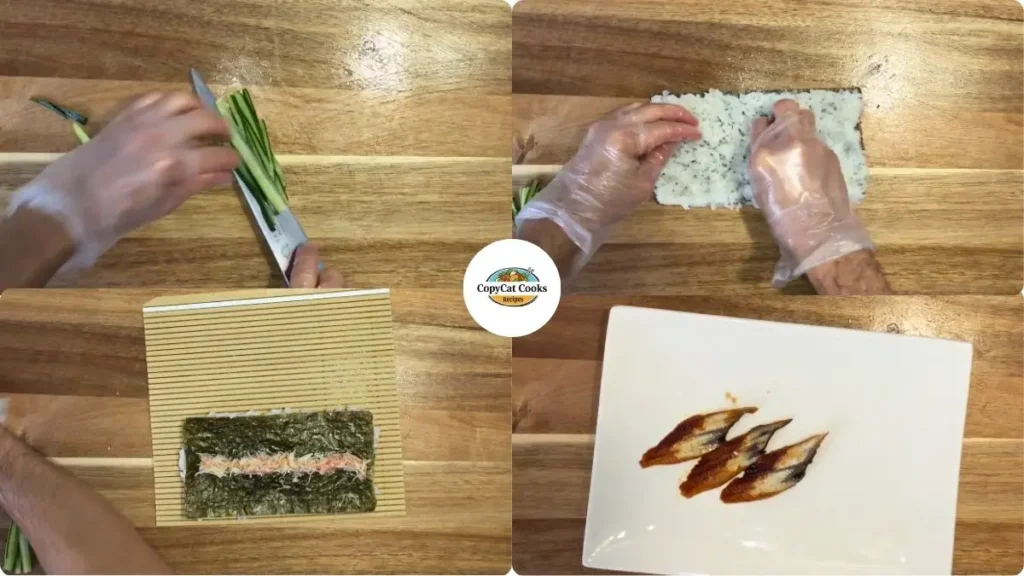 Step by step Benihana Dragon Roll Recipe