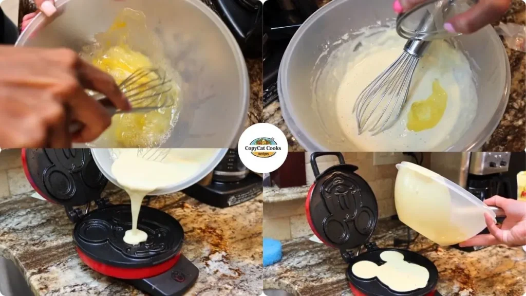 Step by step Disney Mickey Waffle Recipe