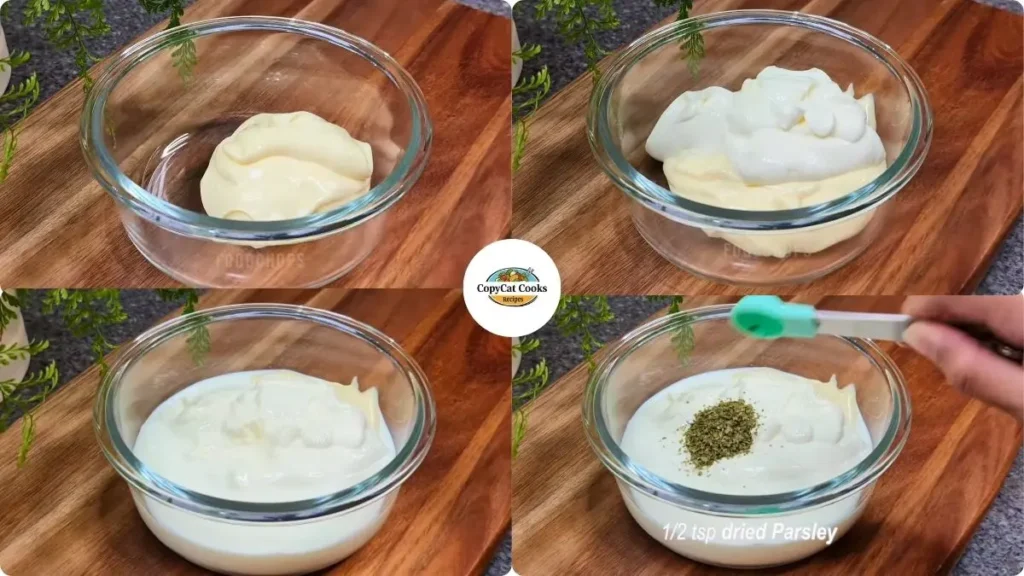 Step by step Mazzios Ranch Recipe